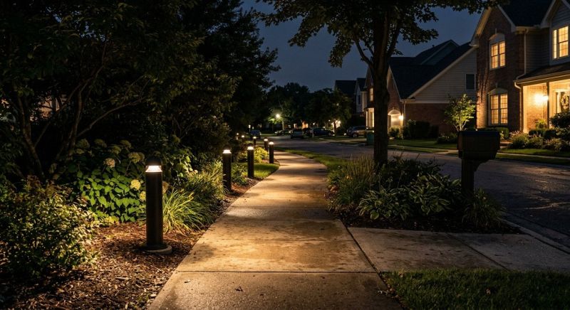 Sidewalk Lighting Installation in Olathe, KS