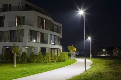 Sidewalk Lighting Installation