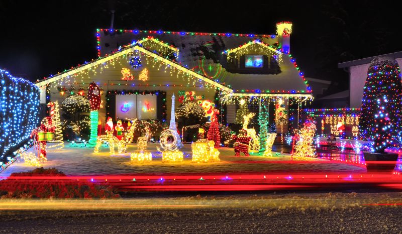Holiday Lights Hanging in Kansas City, KS
