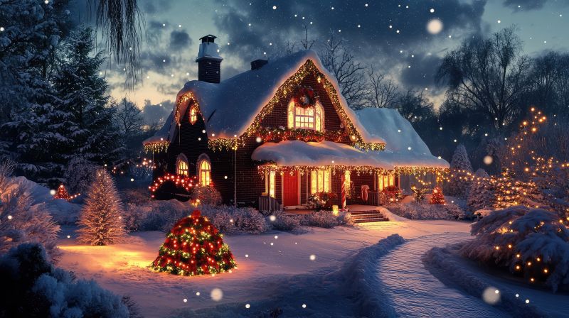 Holiday Lights Hanging in Kansas City, KS