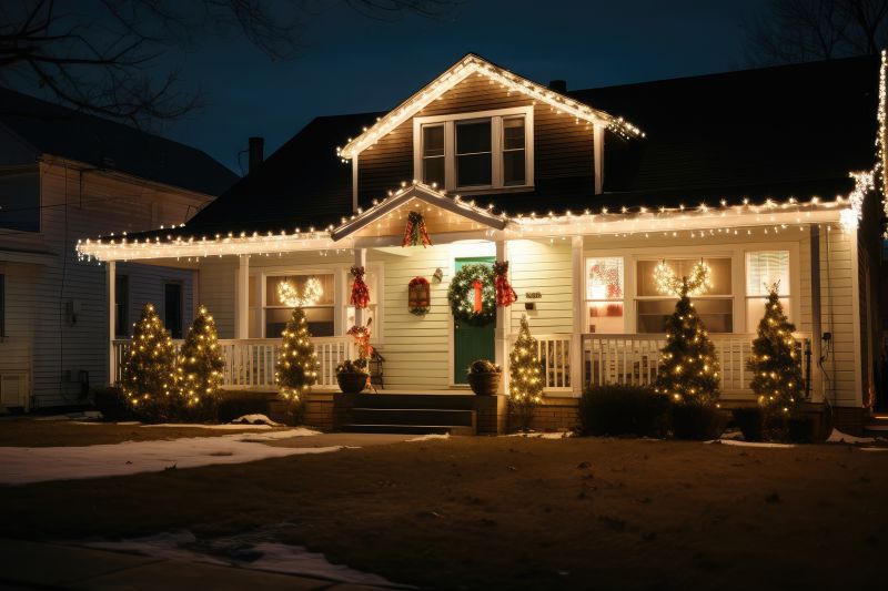 Holiday Lights Hanging in Alpharetta, GA
